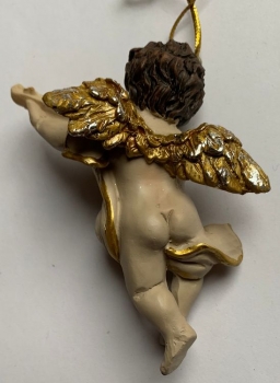 Engelshänger mit Geige, gold